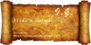 Illés Galamb névjegykártya